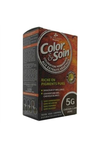 Color Soin 5G Chatain Clair Dore Light Golden Chestnut Açık Altın Kestane Saç Boyası