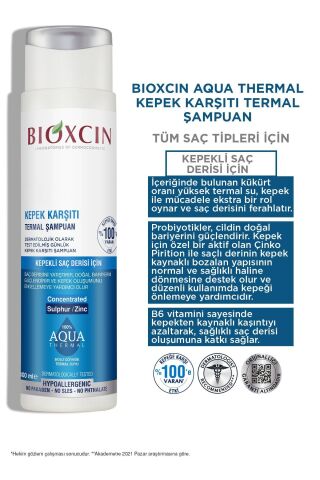 Bioxcin Aqua Thermal Kepek Karşıtı Şampuan 300 ml 2 Adet - Kaşıntı Ve Kepek Önleyici