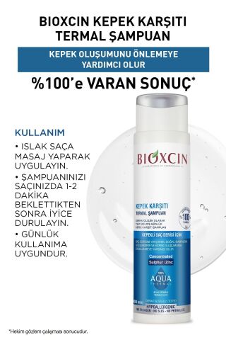 Bioxcin Aqua Thermal Kepek Karşıtı Şampuan 300 ml 2 Adet - Kaşıntı Ve Kepek Önleyici